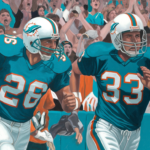 Miami Dolphins art Csonka Kiick Morris painting: Iconic Tribute